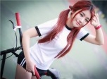 元气清纯美少女户外写真 骑自行车的快乐 (第1页